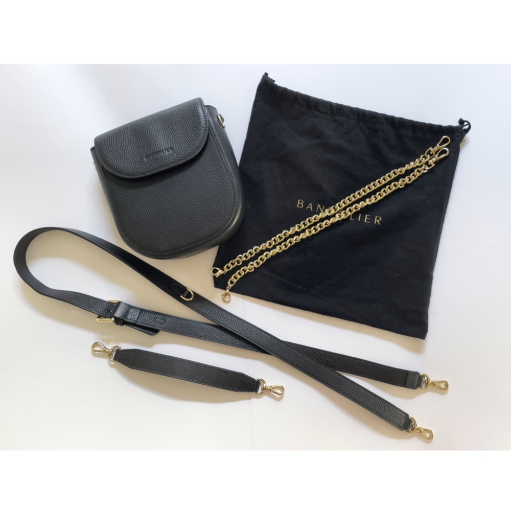 Bandolier Shay Bag Set, Black/Gold